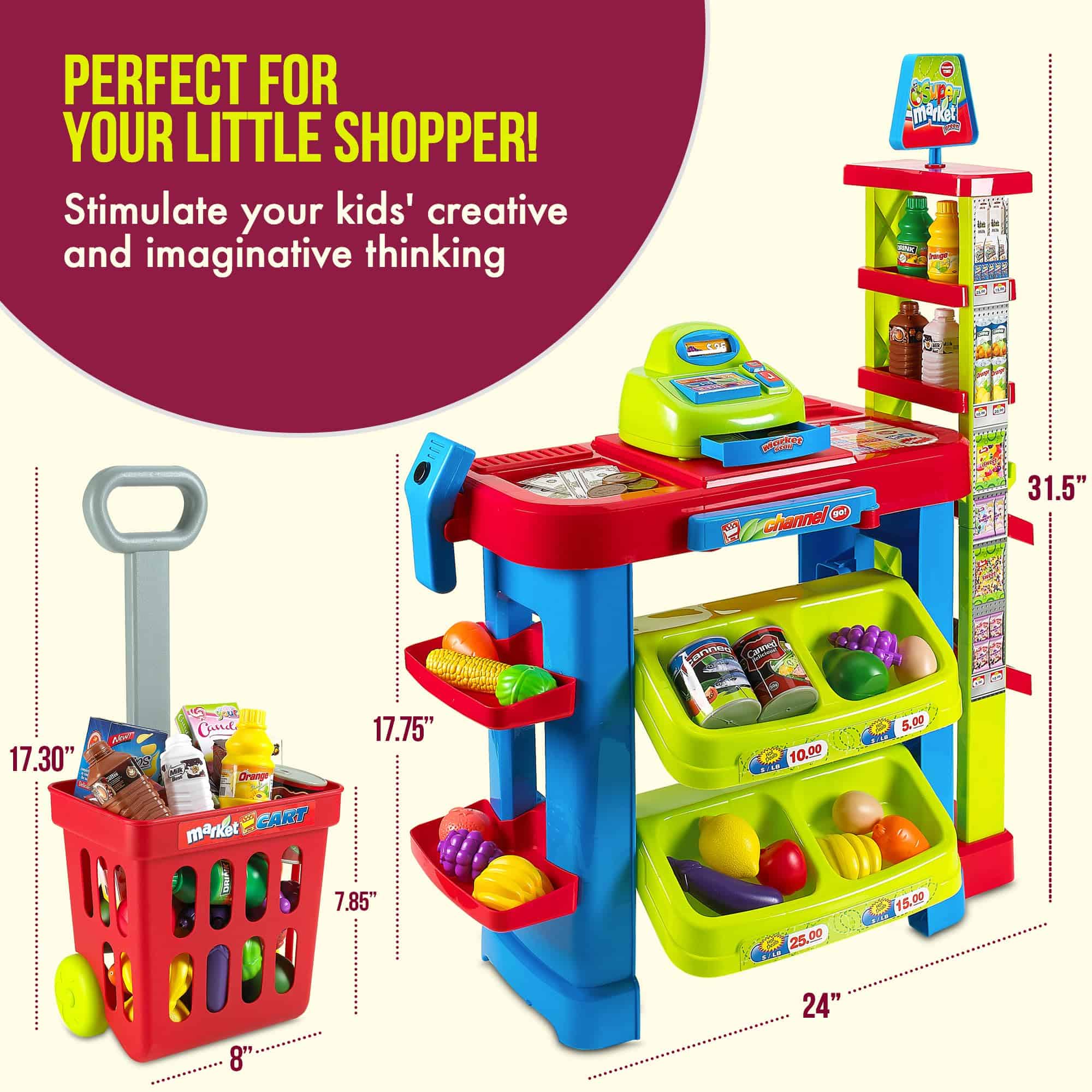 Set de Juego Supermercado MEDca Creative Time Kids con - Imagen 7