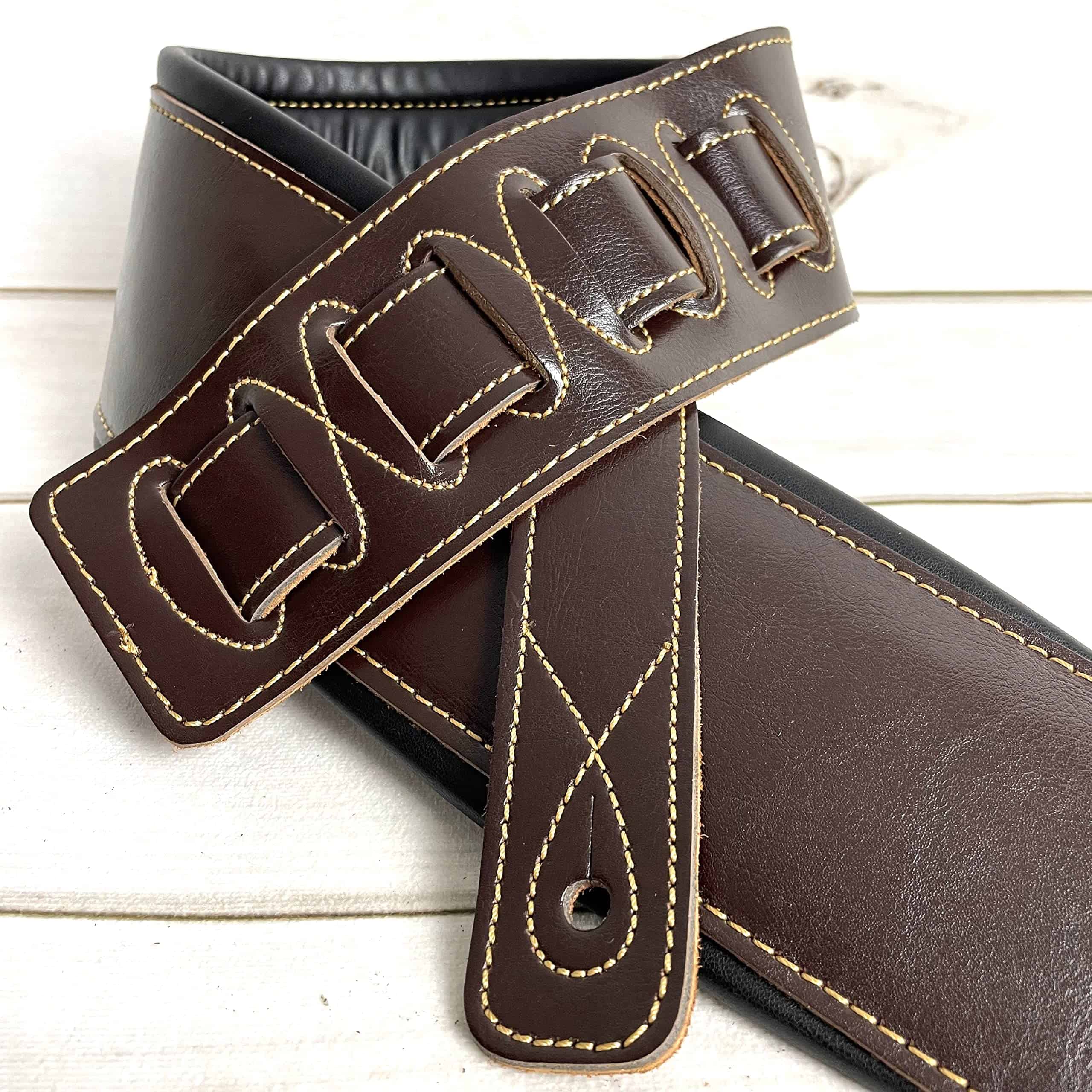 Correa de guitarra Walker & Williams Super Wide 4" de cuero - Imagen 4