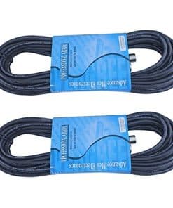 Paquete de 2 Cables de Micrófono XLR de 75 Pies Macho a