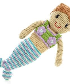 Muñeca Sirena Turquesa hecha a mano Pebble | Crochet |