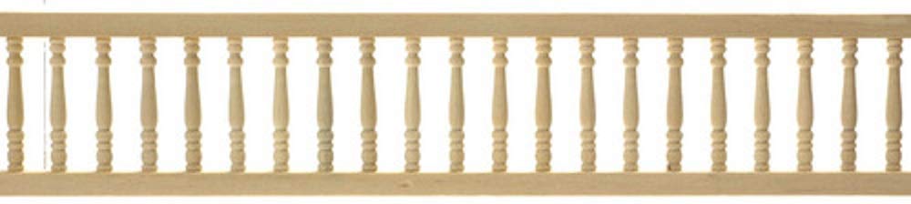 Barandales de Madera Natural para Azotea de Muñecas en