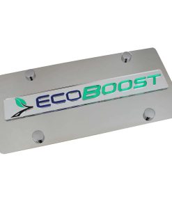 Placa de matrícula de acero inoxidable pulido - Ecoboost