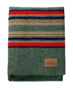 Manta de campamento verde Heather en tamaño Queen de