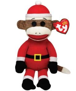 Peluche Ty Beanie Babies Mono Calcetín - Santa
