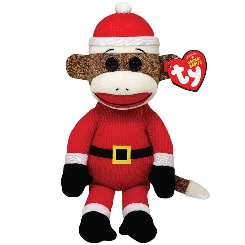 Peluche Ty Beanie Babies Mono Calcetín - Santa