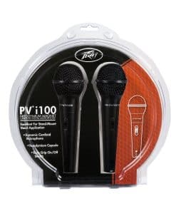 Paquete de 2 micrófonos dinámicos cardioide Peavey Pvi 100
