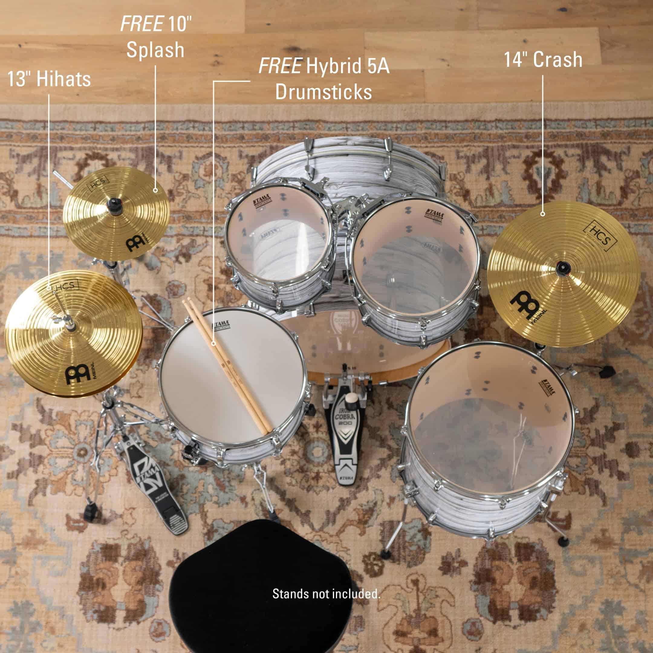 Set de Platillos Meinl Cymbals HCS para Batería con 13" - Imagen 3