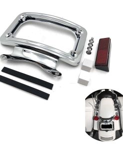 Soporte de matrícula curvo cromado HTTMT MT389-CD