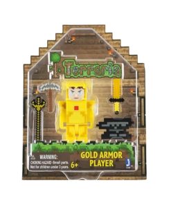 Figura de Jugador de Armadura de Oro Terraria con Accesorios
