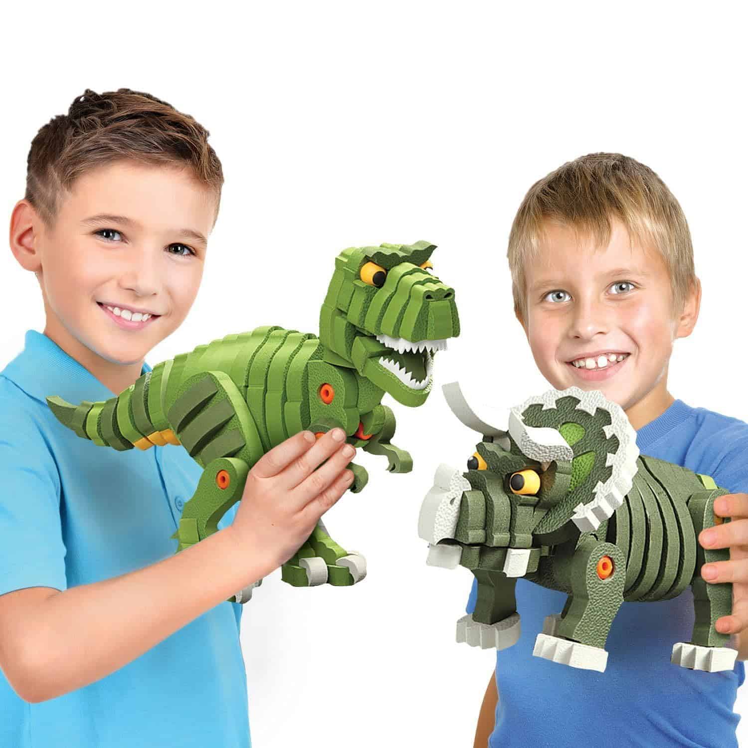 Bloco Toys T-Rex & Triceratops | Juguete STEM | Dinosaurios - Imagen 4