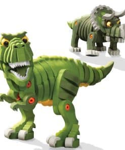 Bloco Toys T-Rex & Triceratops | Juguete STEM | Dinosaurios