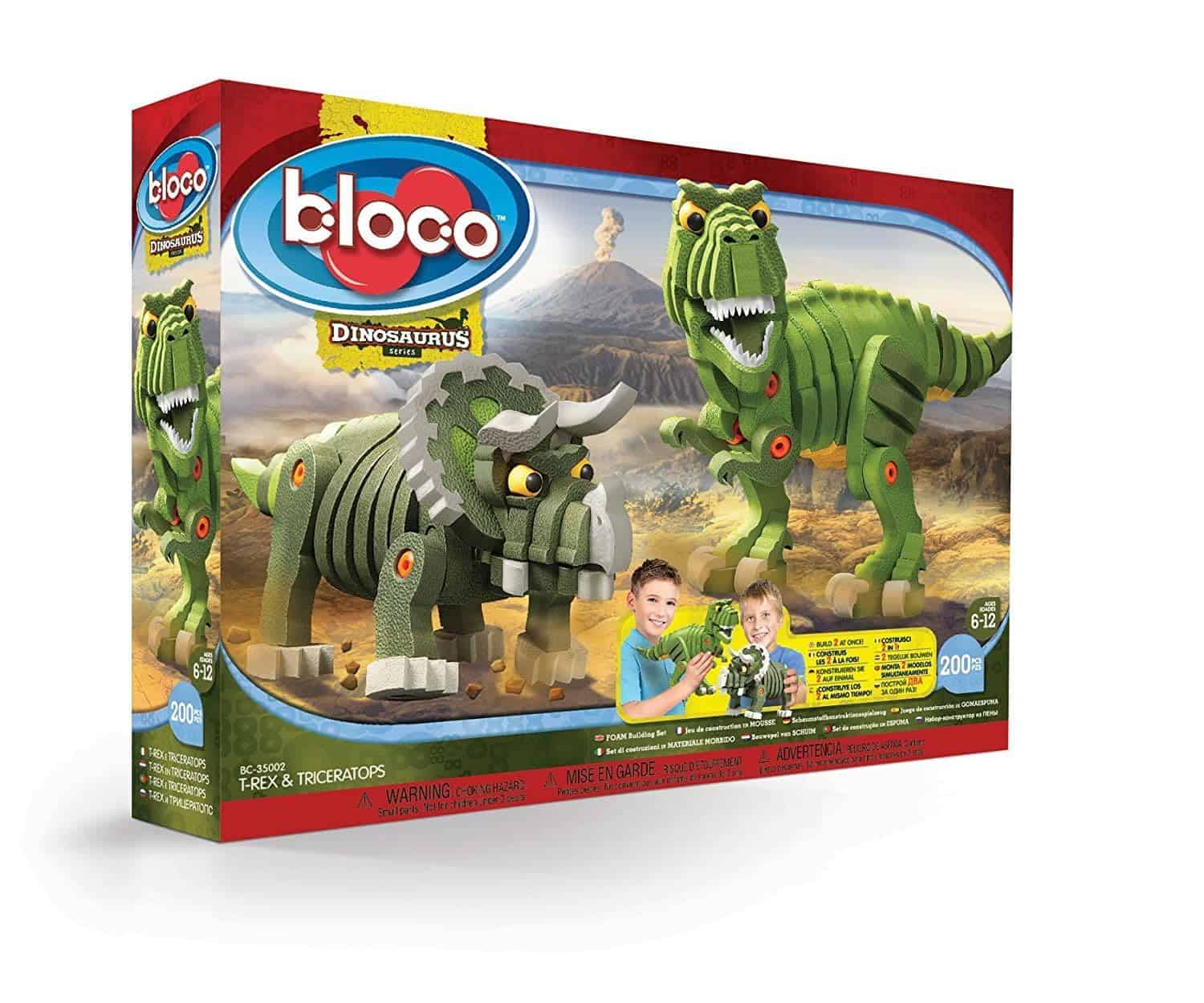 Bloco Toys T-Rex & Triceratops | Juguete STEM | Dinosaurios - Imagen 3
