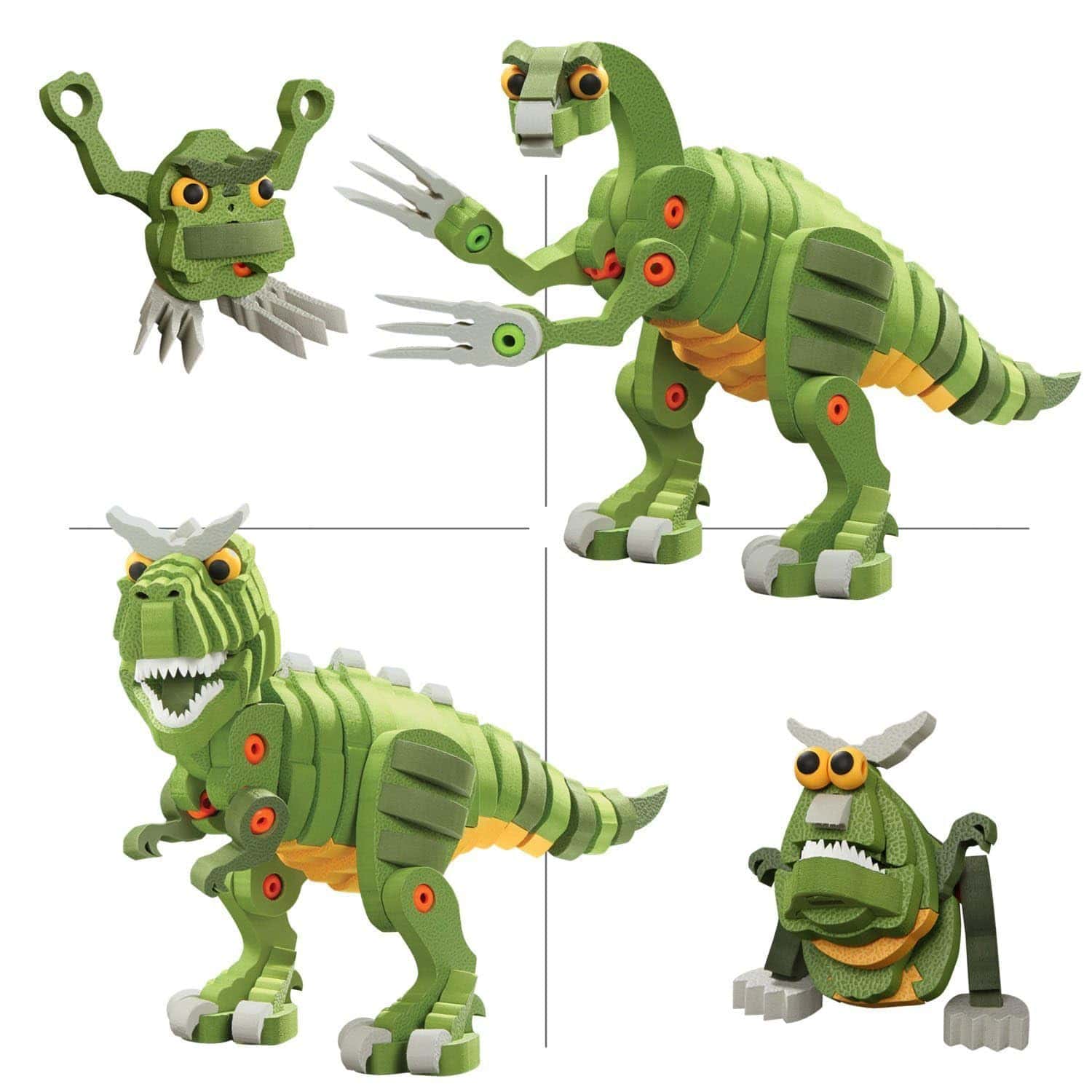Bloco Toys T-Rex & Triceratops | Juguete STEM | Dinosaurios - Imagen 5