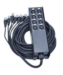 Cable de Serpiente Sub Send XLR de Bajo Perfil de 8 Canales