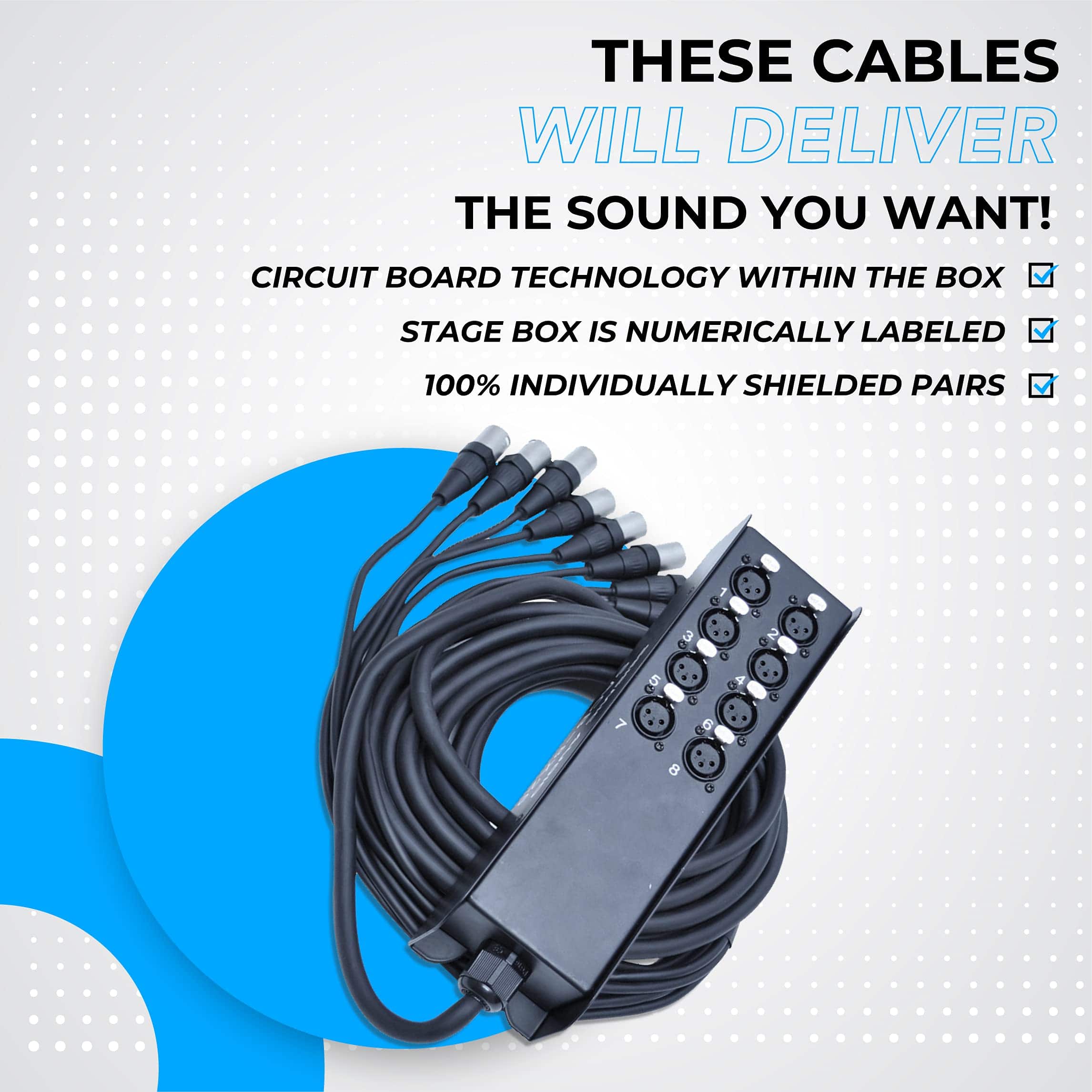 Cable de Serpiente Sub Send XLR de Bajo Perfil de 8 Canales - Imagen 5