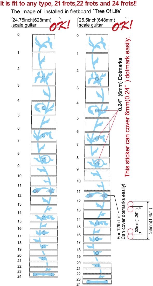 Calcomanía inlaystickers (FT-050TG-OC) - Imagen 7