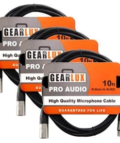 Cable de Micrófono XLR Gearlux, Totalmente Balanceado,