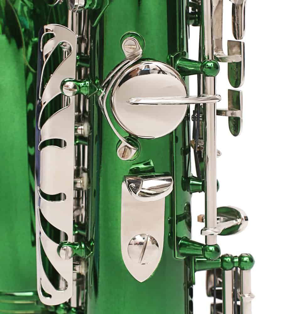 Saxofón Alto E Flat Glory Verde/Plateado con 11 cañas, 8 - Imagen 9