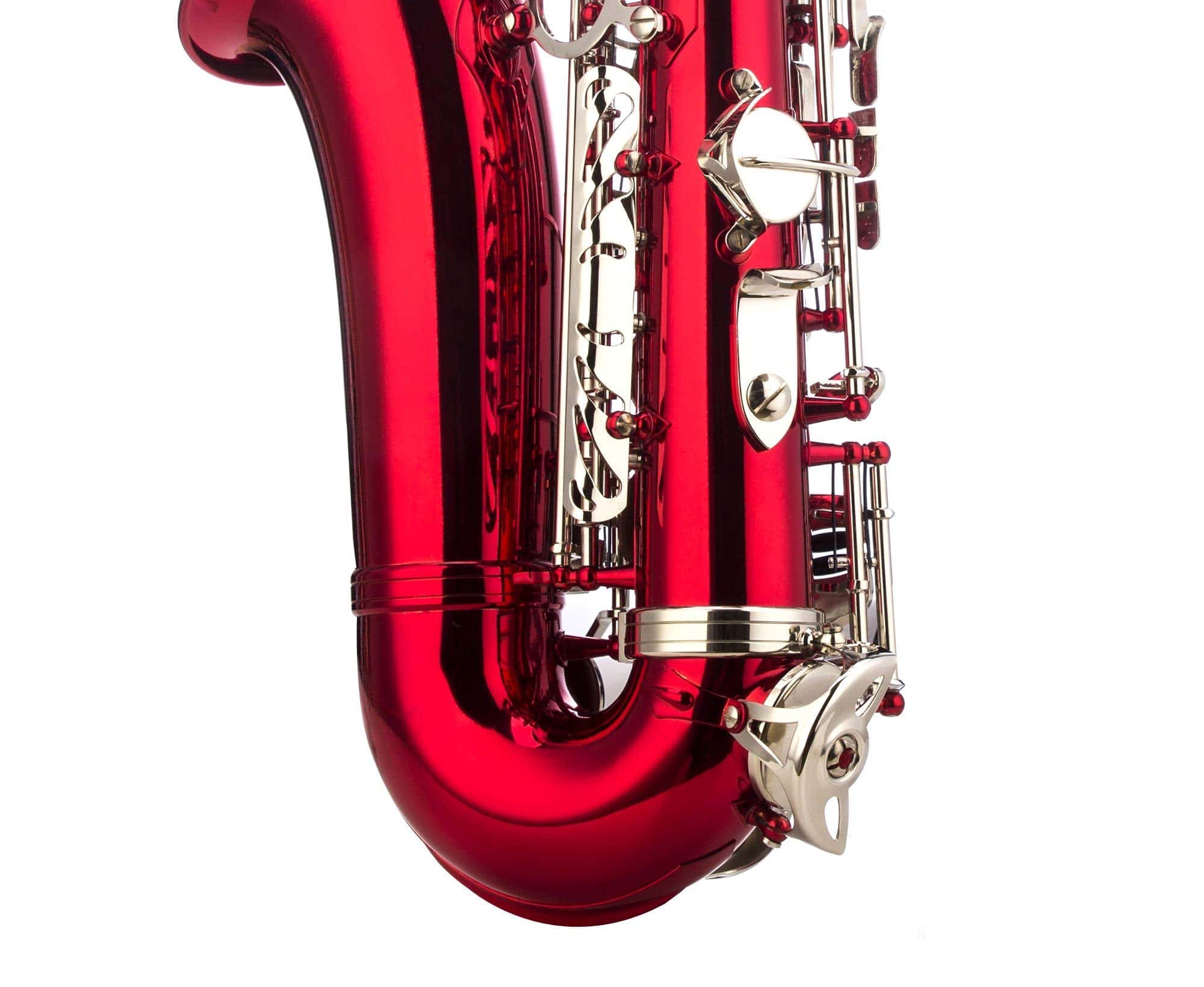 Saxofón Alto en Mi Bemol Rojo/Plata con 11 cañas, 8 - Imagen 10