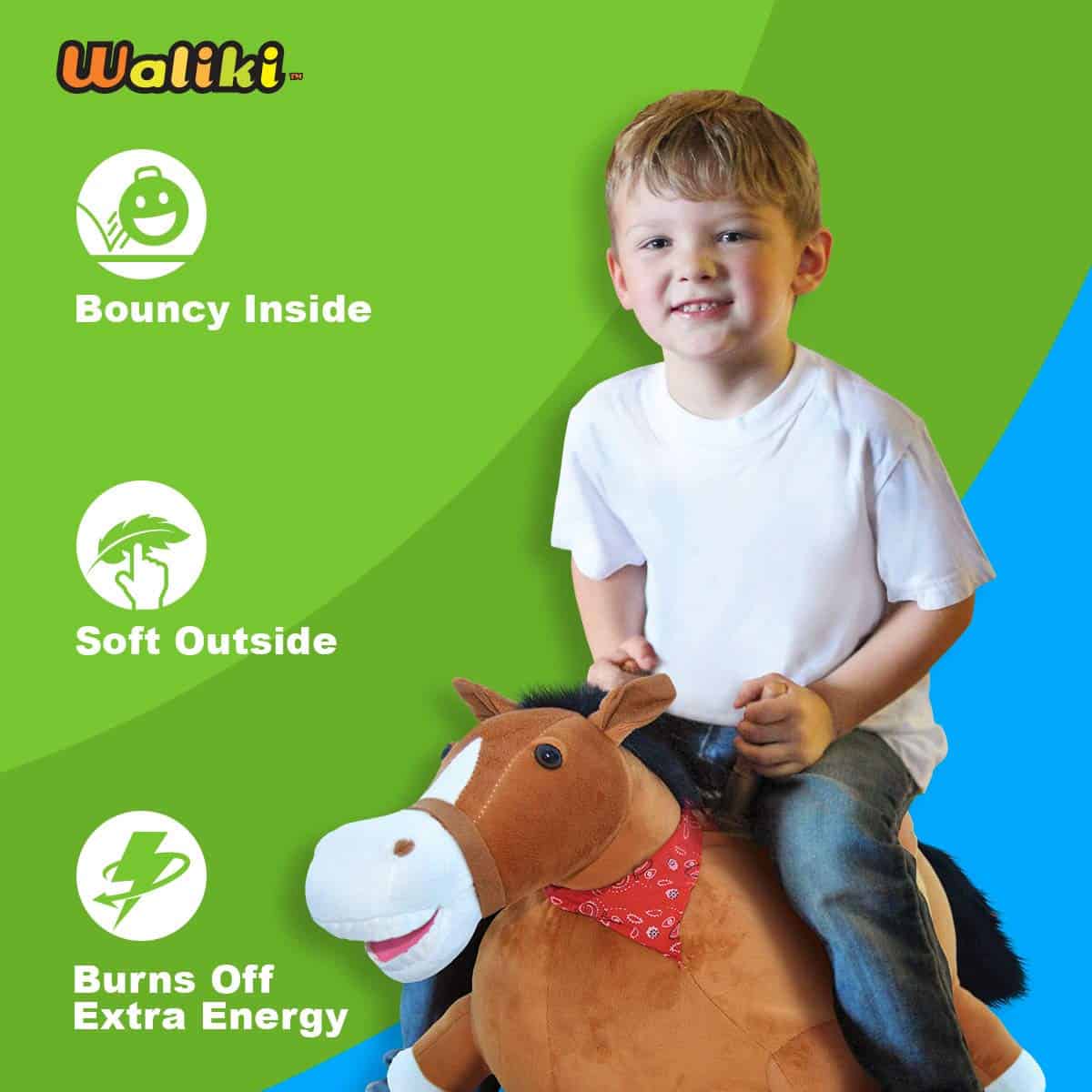 Caballo Saltarín Inflable WALIKI | Juguete de Salto para - Imagen 4