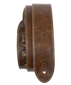 Correa de Guitarra de Cuero Italiano Perri's -Castaño