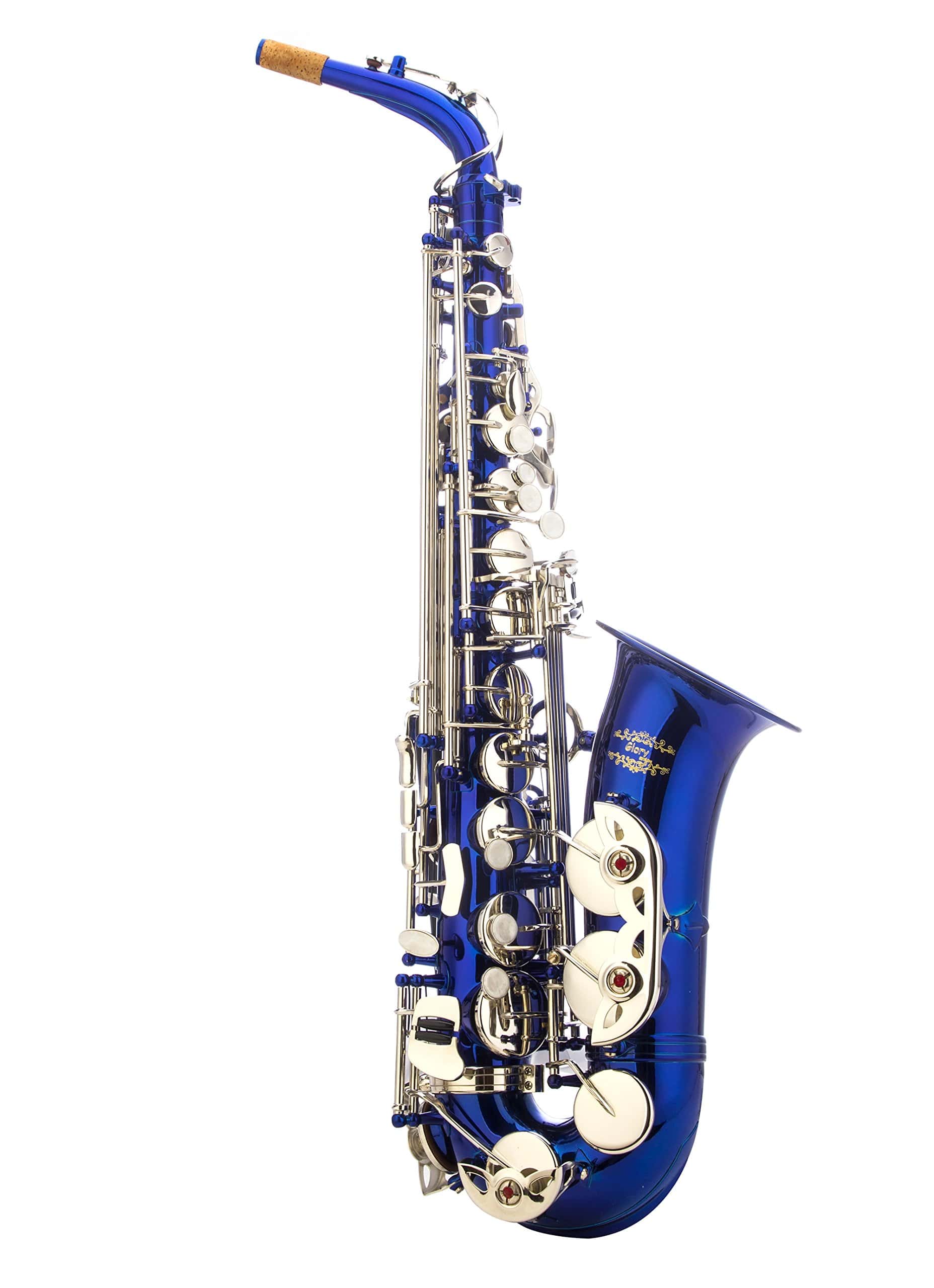 Saxofón Alto en Mi bemol Glory Azul/Plata con 11 cañas, 8 - Imagen 4