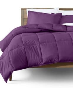 Juego de Edredón Bare Home - Tamaño Twin/Twin -Ciruela