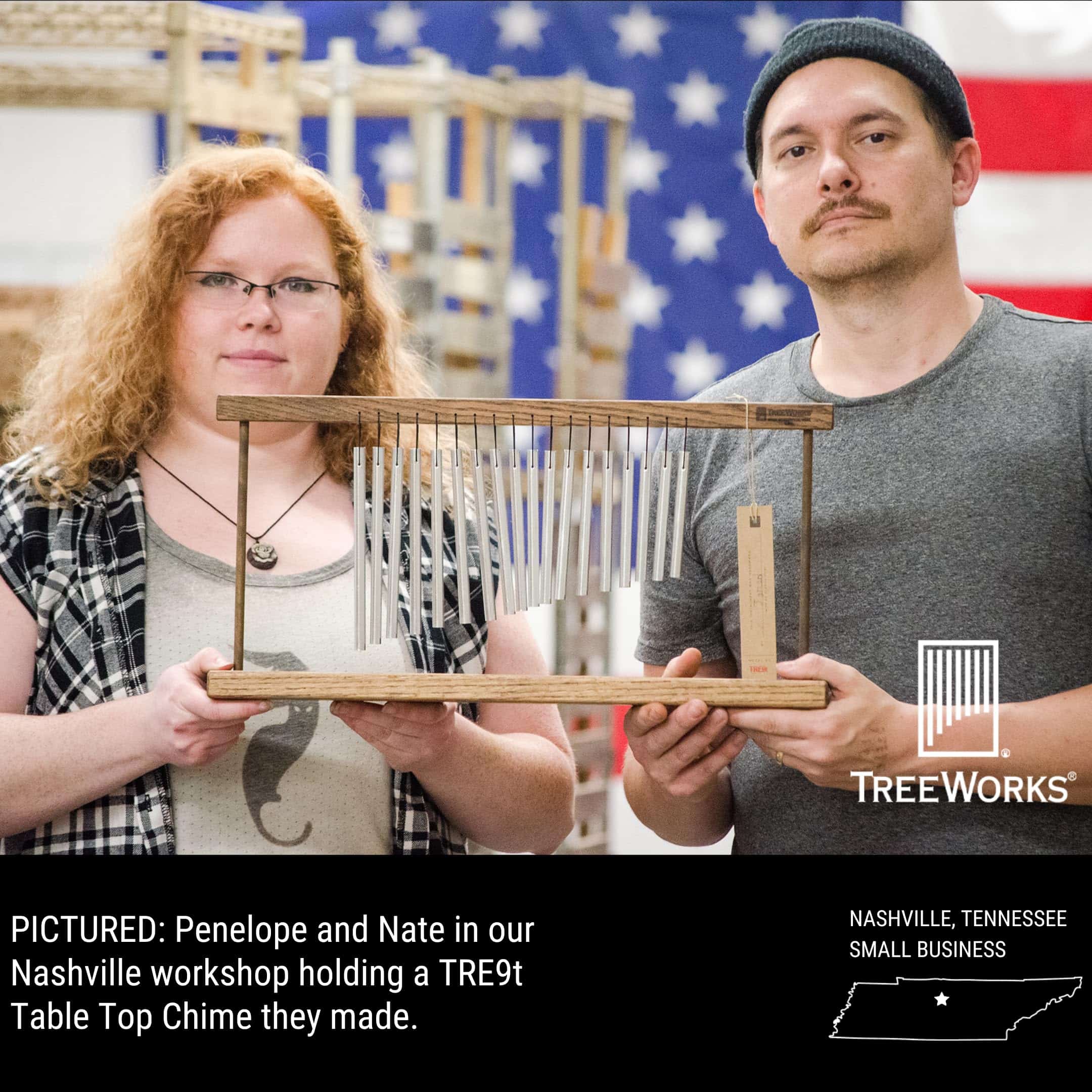 Treeworks Chimes Medium Top Bar Chime - Hecho en EE. UU. - - Imagen 7