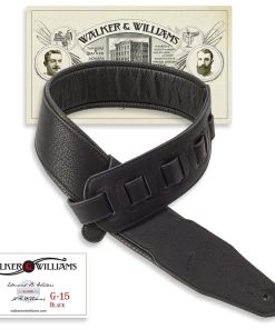 Correa de Guitarra Walker & Williams G-15 de Cuero Negro