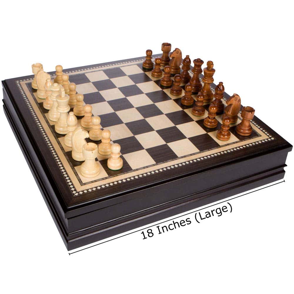 Juego de Ajedrez de Tablero de Madera Kavi con Piezas de - Imagen 3