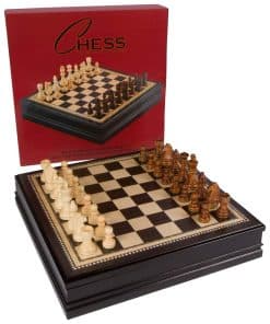 Juego de Ajedrez de Tablero de Madera Kavi con Piezas de