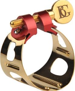 BG-LD0-Gold Ligature for Alto Sax, Bañada en Oro de 24K