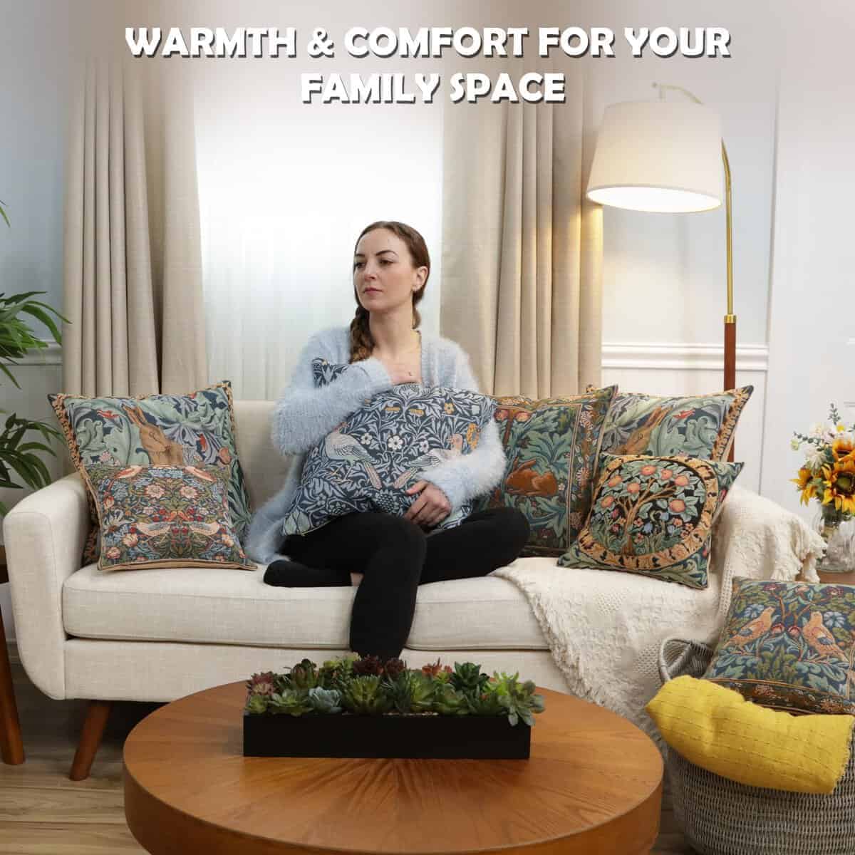 Funda de cojín para sofá Charlotte Home -Pájaros Cara a Cara - Imagen 7