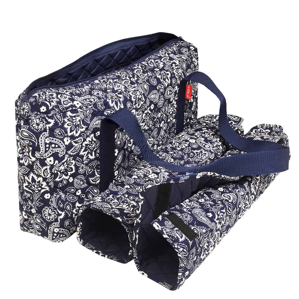 Nuevo! - Bolsa de Mahjong vacía - Bolsa suave paisley azul