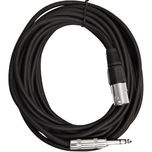 Paquete de 6 cables de 25 pies XLR Macho a 1/4" TRS - Imagen 3