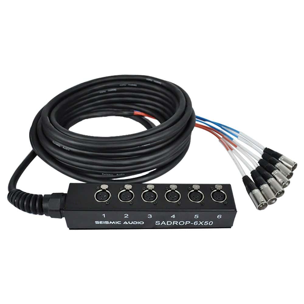Cable de Serpiente de 6 Canales Seismic Audio SADROP-6x50,