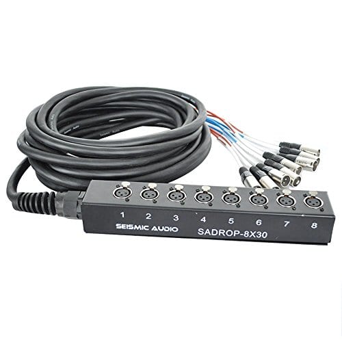 Cable Serpiente de 8 Canales Seismic Audio SADROP-8x30, 30