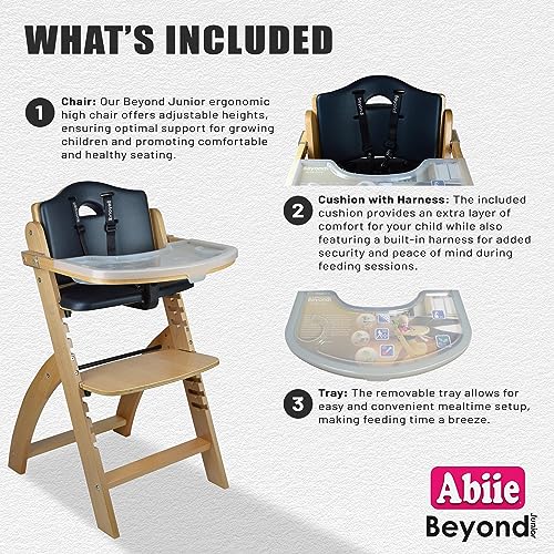 Silla alta de madera Abiie Beyond Junior con bandeja. La - Imagen 4
