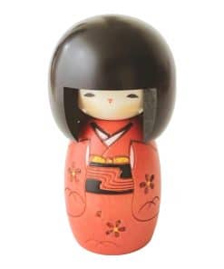 Muñeca Kokeshi Sosaku Usaburo Osanago Color Rojo Tamaño