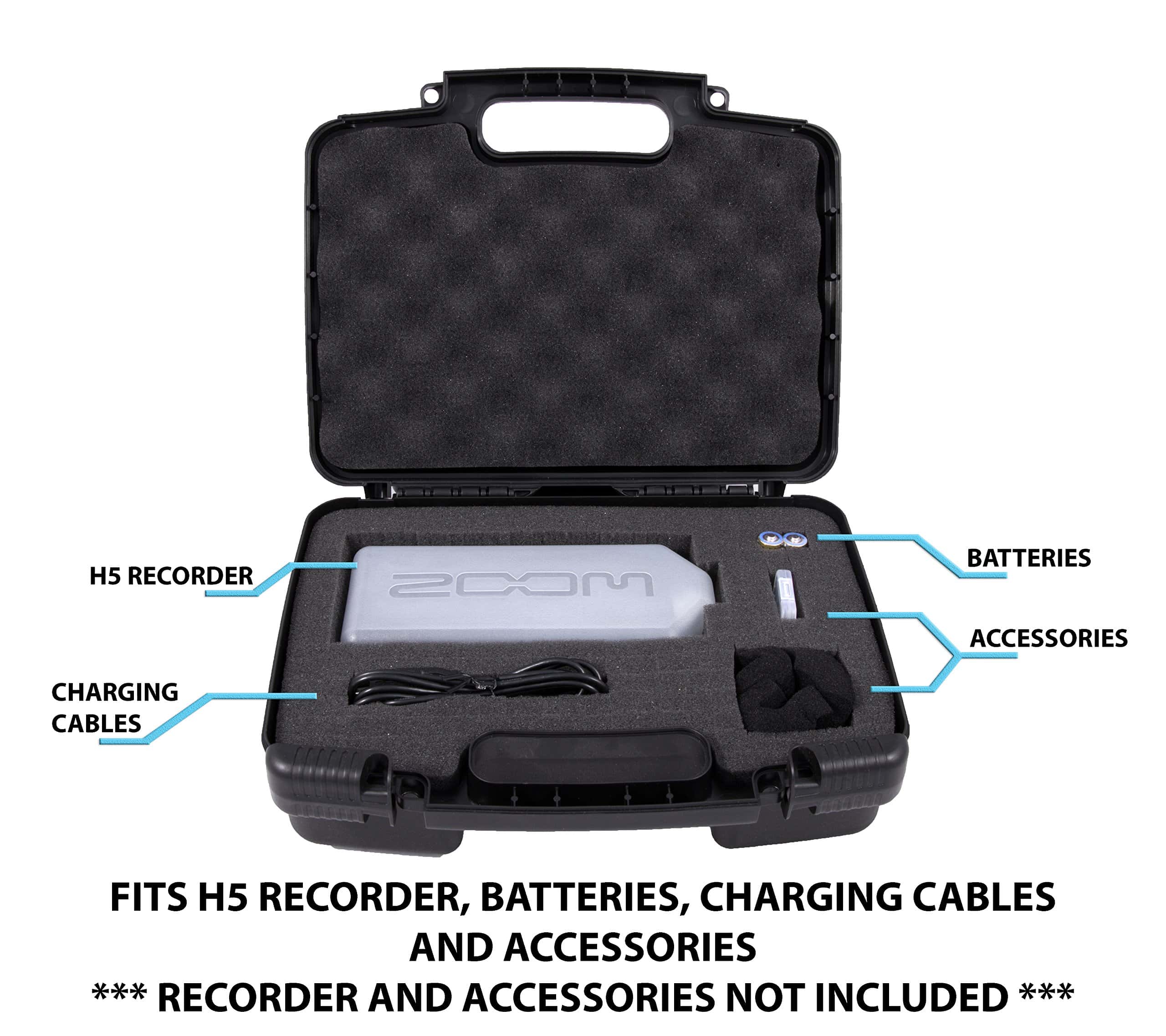 Estuche CASEMATIX portátil compatible con Zoom H8 Handy - Imagen 6