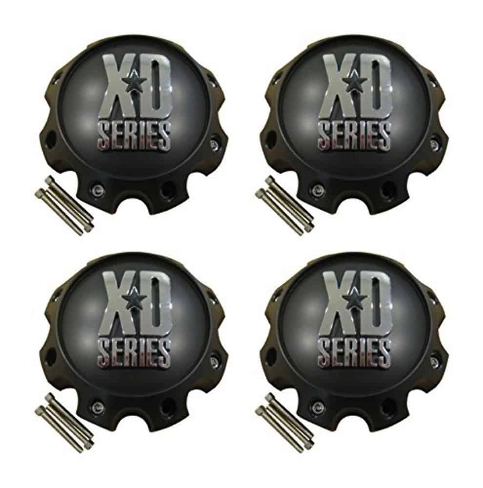 4 x Tapacubos negros de KMC XD Series 441 796 797 798 800
