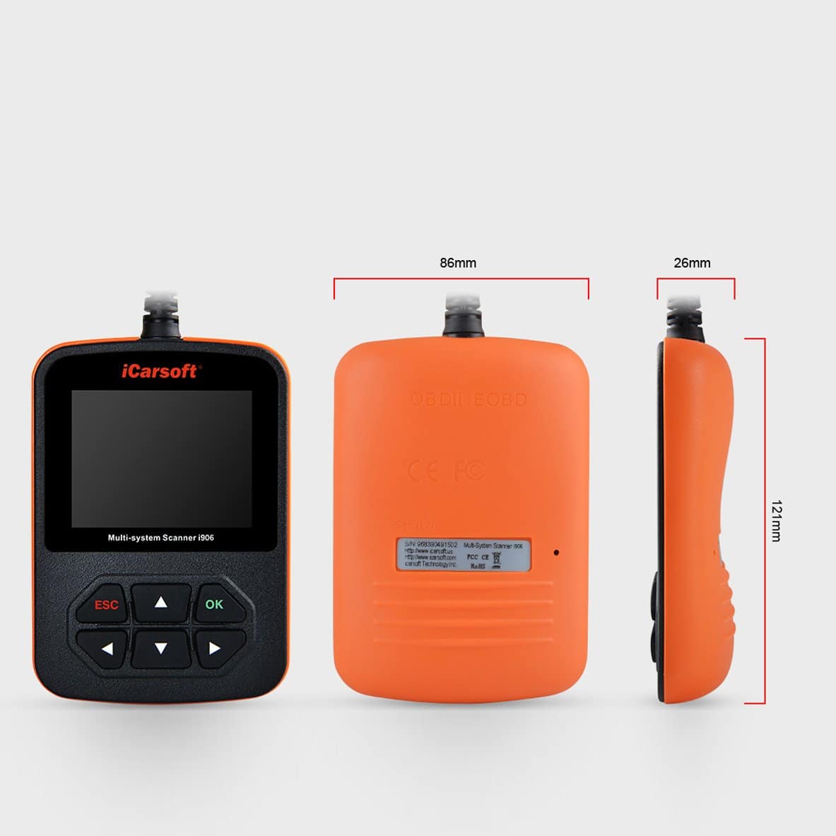 Escáner de diagnóstico OBD2 para Volvo/Saab iCarsoft i906 - Imagen 8