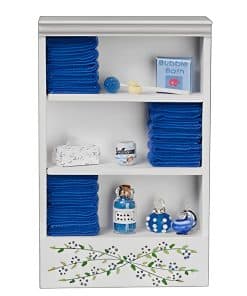 Estante de baño de muebles en miniatura de la casa de