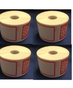 Etiqueta de neumático - Neumático usado 4 rollos de 250