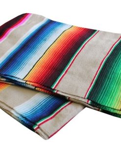 Manta Mexicana Serape Del Mex (Extra Grande, Beige)