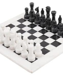 Juego de ajedrez de mármol Radicaln 15 pulgadas en blanco y