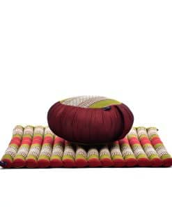 Set de Cojín de Meditación Leewadee - 1 Cojín -Rojo, Verde