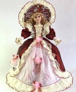 Muñeca Paraguas de Porcelana Estilo Victoria de 26"
