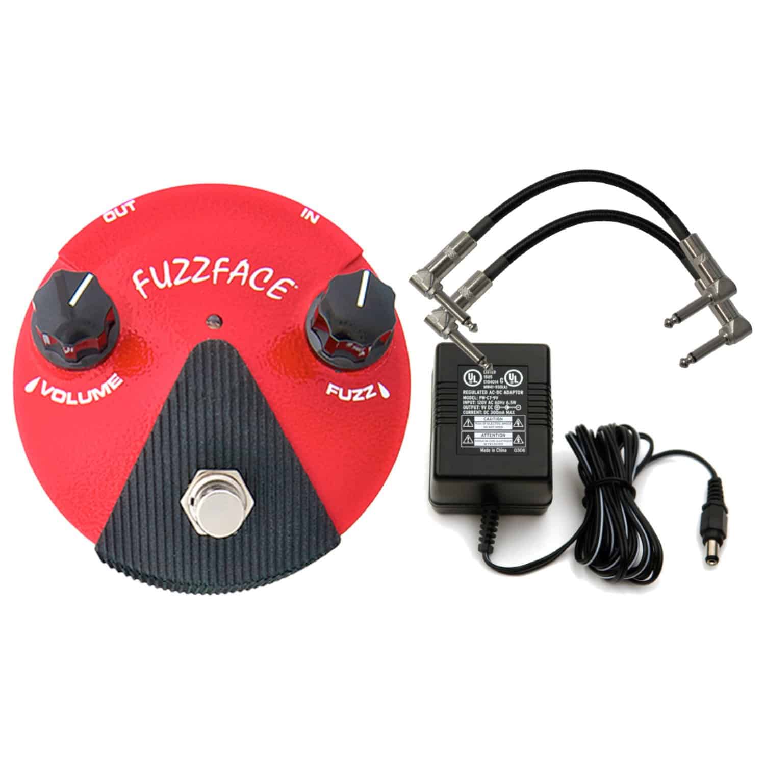 Pedal Dunlop FFM2 Red GERMANIUM FUZZ FACE MINI con Fuente