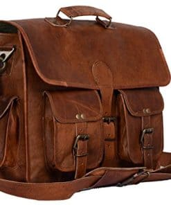 Maletín de cuero para laptop, bolso mensajero, bandolera 16